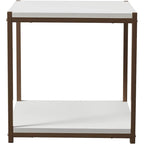 Table d'appoint haute avec étagère de rangement, table d'appoint étroite, table de chevet pour salon et chambre à coucher