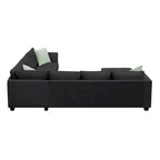 Canapé d'angle modulable réversible avec ottoman