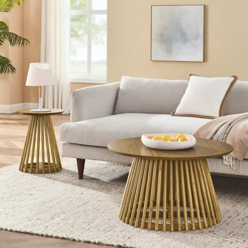 Canapé d'angle en L, Chenille Beige, Design Symétrique, Salon Contemporain