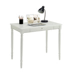 Bureau à 1 tiroir, style campagne française, bureau compact pour la maison, finition blanche