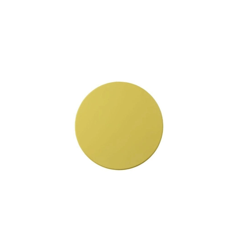 Guéridon rond de 22 po en bois sur pied, finition jaune, table d'appoint, salon et chambre à coucher