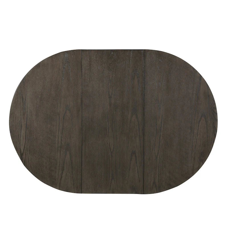 Table à hauteur de comptoir extensible 42-60", blanc antique et marron, salle à manger et cuisine