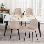 Table à manger rectangulaire de 160 cm, Plateau en bois, Pieds en métal noir, 4 à 6 places, Style industriel moderne