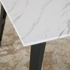 Table à manger rectangulaire de 160 cm, Plateau en bois, Pieds en métal noir, 4 à 6 places, Style industriel moderne