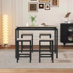 Ensemble table de bar et tabourets compacts 5 pièces moderne