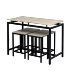 Ensemble table de bar et tabourets compacts 5 pièces moderne