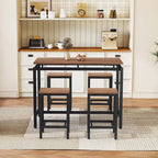 Ensemble table de bar et tabourets compacts 5 pièces moderne