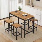 Ensemble table de bar et tabourets compacts 5 pièces moderne