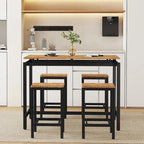 Ensemble table de bar et tabourets compacts 5 pièces moderne